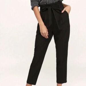 EXPRESS BLACK PAPER BAG TIE WAIST PANTS